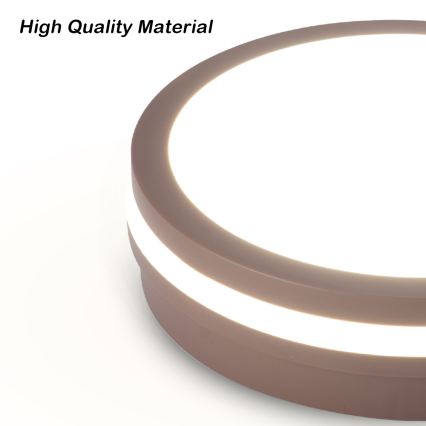 Brilagi - Luminaria LED de exterior con sensor BENE LED/24W/230V Ø 26 cm marrón IP54