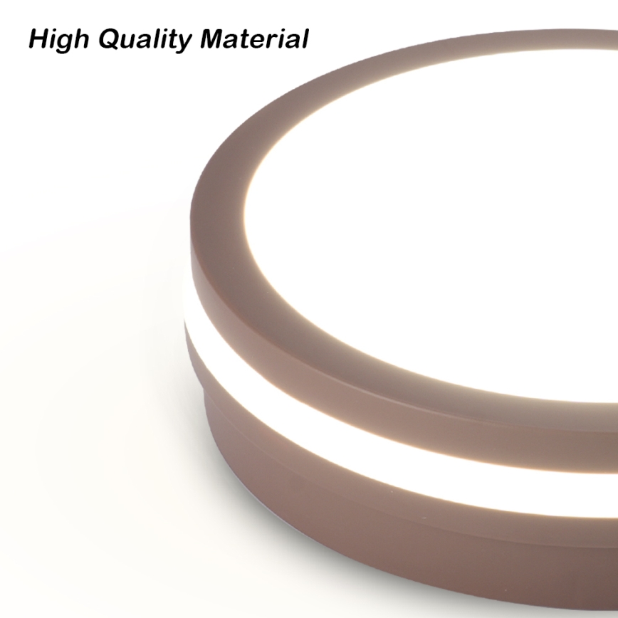 Brilagi - Luminaria LED de exterior con sensor BENE LED/24W/230V Ø 26 cm marrón IP54