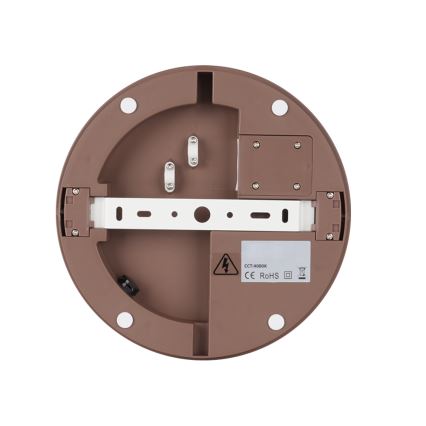 Brilagi - Luminaria LED de exterior con sensor BENE LED/24W/230V Ø 26 cm marrón IP54