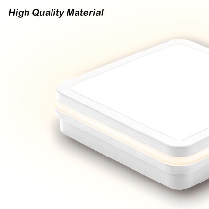 Brilagi - Luminaria LED de exterior con sensor BENE, 24 W, 230 V, 26 x 26 cm, blanca, IP54