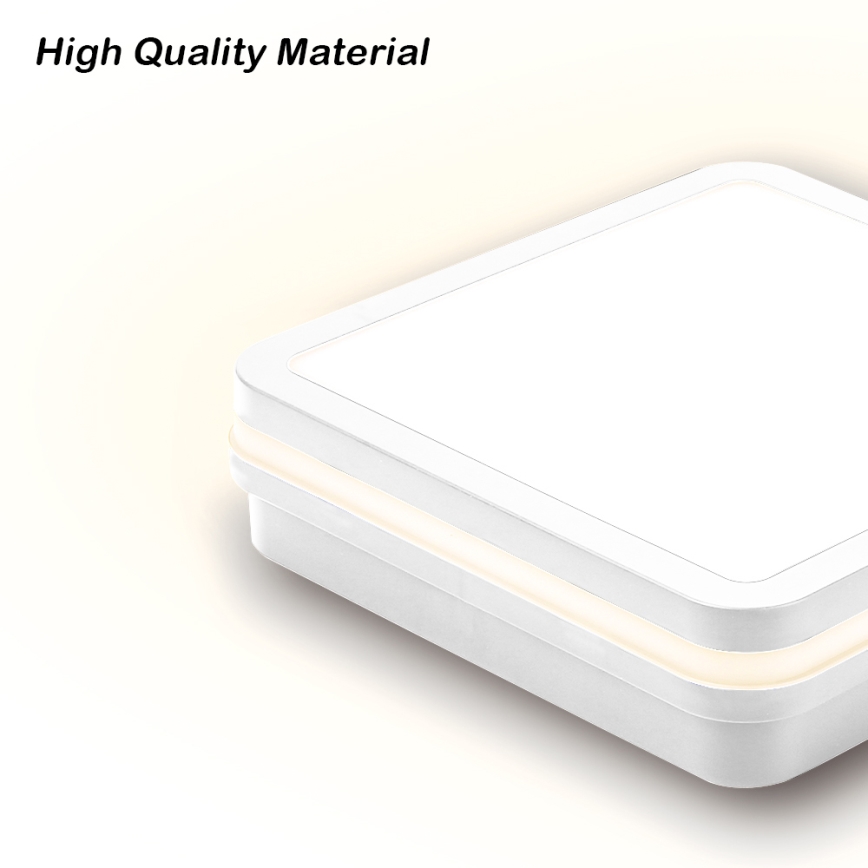 Brilagi - Luminaria LED de exterior con sensor BENE, 24 W, 230 V, 26 x 26 cm, blanca, IP54