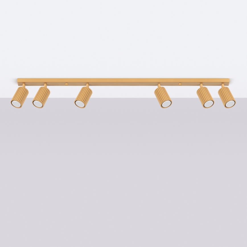 Brilagi - Luminaria LED de focos CRESTO 6xGU10/10W/230V dorada