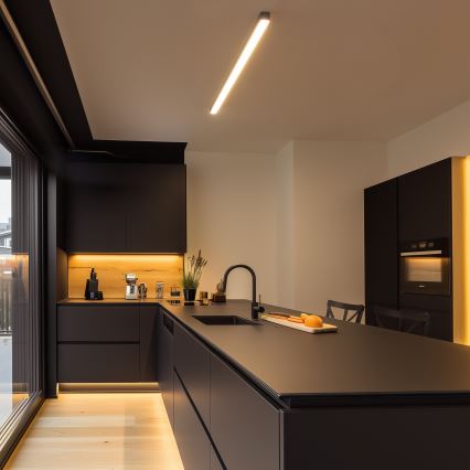 Brilagi - Plafón LED de superficie FULLDAY LED/20/30/40W/230V 2700/4000/6000K 120 cm UGR19 negro