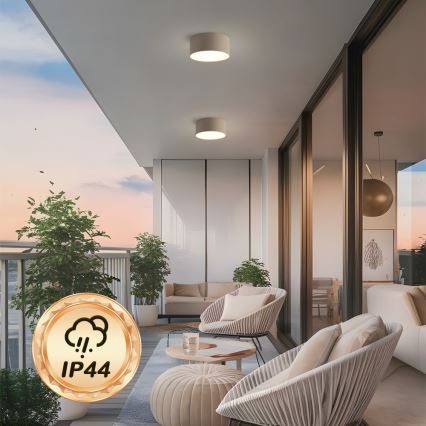 Brilagi - Luminaria LED de techo para baño FORIS LED/20W/230V Ø 15 cm beige IP44