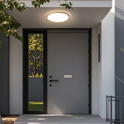 Brilagi - Lámpara de techo para baño ULTRA SLIM LED/24W/230V Ø 42 cm oro rosa IP54