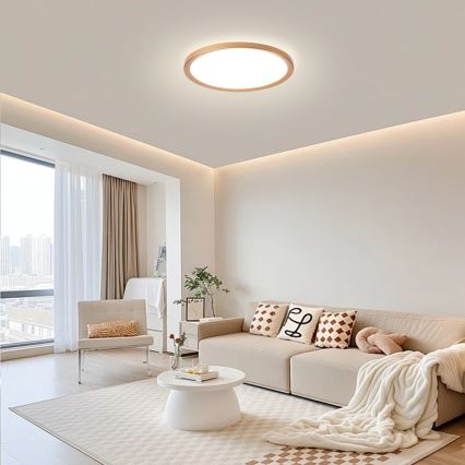 Brilagi - Lámpara de techo para baño ULTRA SLIM LED/24W/230V Ø 42 cm oro rosa IP54