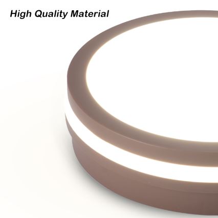 Brilagi - Luminaria LED de techo para exterior BENE LED/24W/230V Ø 26 cm marrón IP54