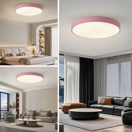 Brilagi - Plafón POOL LED/100W/230V 3000/4000/6000K Ø 80 cm rosa