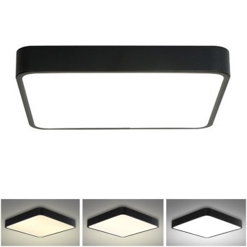 Brilagi - Luminaria LED de techo POOL SQUARE LED/36W/230V 3000/4500/6000K 40x40 cm negra