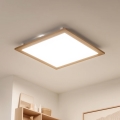 Brilagi - Luminaria LED de techo regulable SLIMFRAME WOOD LED/58W/230V 64x64 cm 3000-6000K marrón + mando a distancia