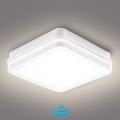Brilagi - Luminaria LED exterior con sensor BENE LED/18W/230V 22x22 cm blanca IP54