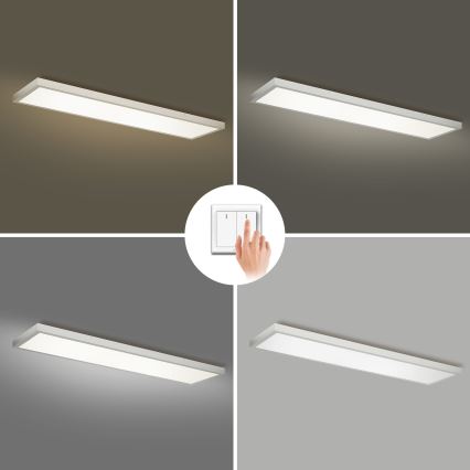 Brilagi - Plafón LED de techo para baño FRAME LED/50W/230V 3000/4000/6000K 120x30 cm IP44 plateado