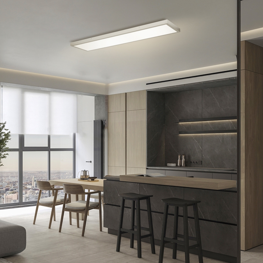 Brilagi - Plafón LED de techo para baño FRAME LED/50W/230V 3000/4000/6000K 120x30 cm IP44 plateado