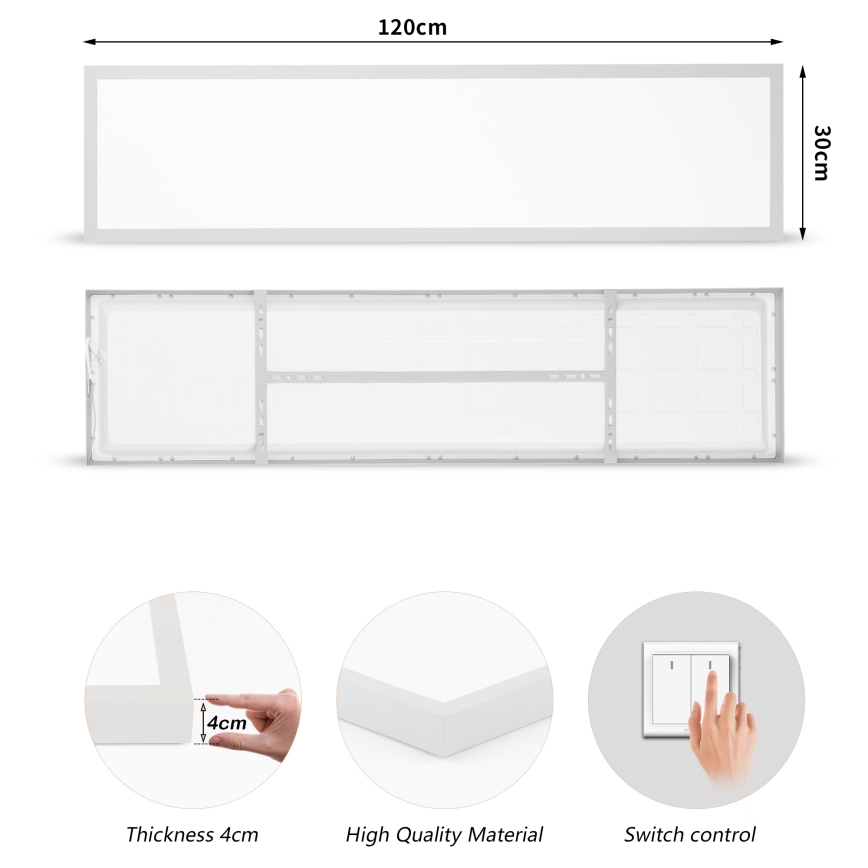 Brilagi - Plafón LED de techo para baño FRAME LED/50W/230V 3000/4000/6000K 120x30 cm IP44 plateado