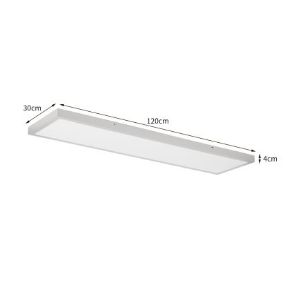 Brilagi - Plafón LED de techo para baño FRAME LED/50W/230V 3000/4000/6000K 120x30 cm IP44 plateado