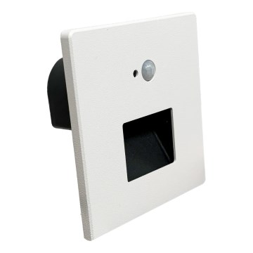 Brilagi - Luminaria LED para escalera con sensor de movimiento y de crepúsculo JACK LED/3W/230V 3000/4000/6500K IP65 blanco