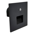 Brilagi - Luminaria LED para escalera con sensor de movimiento y de crepúsculo JACK LED/3W/230V 3000/4000/6500K IP65 negro