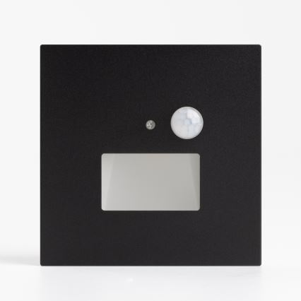 Brilagi - Luminaria LED para escalera con sensor de movimiento y sensor crepuscular JACK LED/1,5W/230V 3000/4000/6500K negro