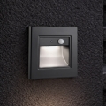 Brilagi - Luminaria LED para escalera con sensor STEP LIGHT LED/1,5W/230V IP44 negra