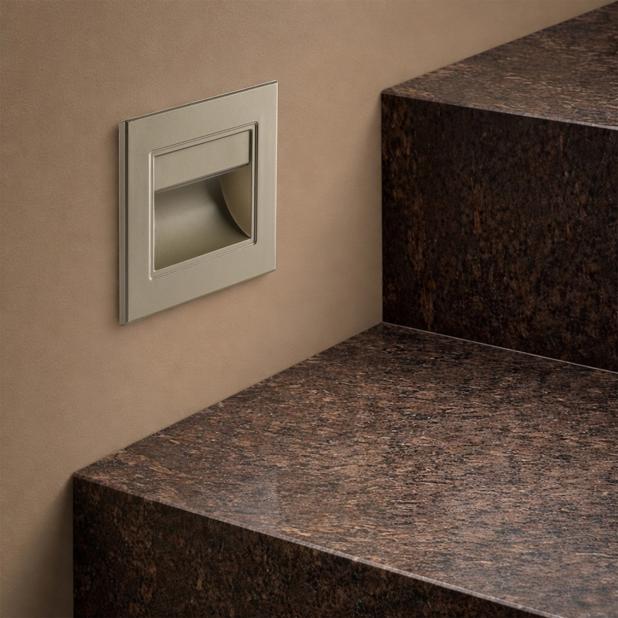 Brilagi - Luminaria LED para escalera STEP LIGHT LED/1,5W/230V IP44 dorada