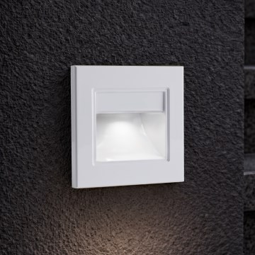 Brilagi - Luminaria LED para escaleras STEP LIGHT LED/1,5W/230V IP44 blanco