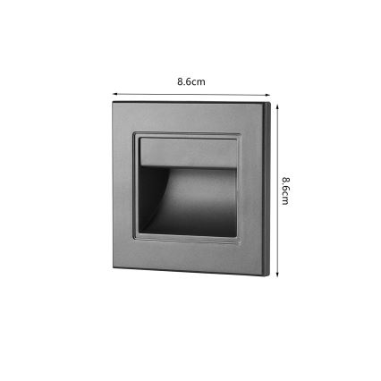 Brilagi - Luminaria LED para escalones STEP LIGHT LED/1,5W/230V IP44 antracita