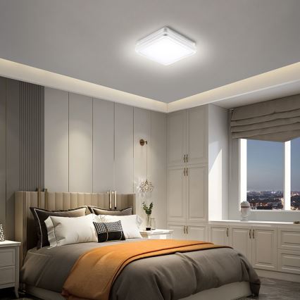 Brilagi - Luminaria LED para exterior BENE, 24 W, 230 V, 26 x 26 cm, blanca, IP54