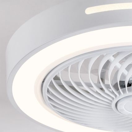 Brilagi - Lámpara de techo LED regulable con ventilador LED/38W/230V 3000-6500K Ø 46 cm blanca + mando a distancia