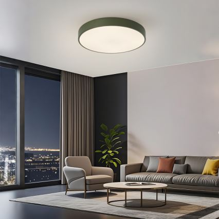 Brilagi - Luminaria de techo LED regulable POOL LED/60W/230V 3000-6000K ø 50 cm verde + control remoto