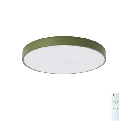 Brilagi - Luminaria de techo LED regulable POOL LED/60W/230V 3000-6000K ø 50 cm verde + control remoto