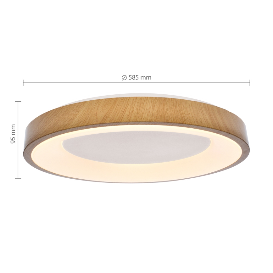 Brilagi - Plafón LED regulable DORIA LED/60W/230V 3000–6500K Ø 60 cm + mando a distancia