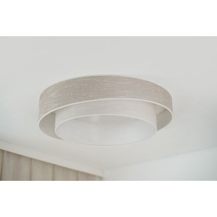Brilagi - Lámpara de techo LED regulable DOVER SHINE LED/24W/230V Ø 60 cm 3000/4000/6500K gris/crema + mando a distancia