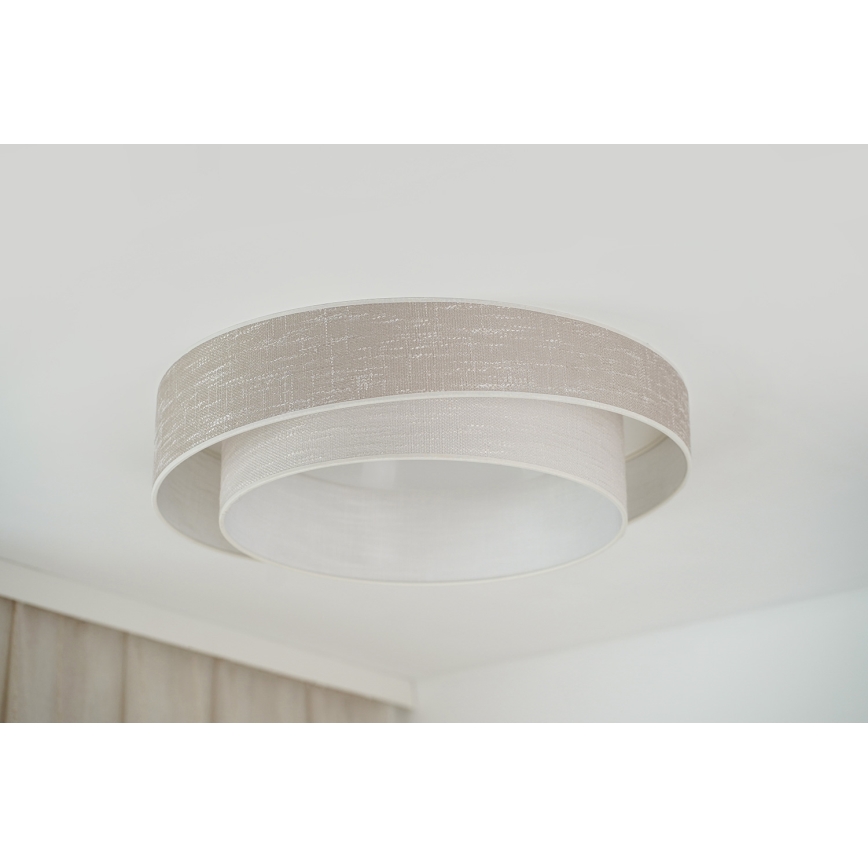 Brilagi - Lámpara de techo LED regulable DOVER SHINE LED/24W/230V Ø 60 cm 3000/4000/6500K gris/crema + mando a distancia