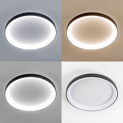 Brilagi - Luminaria de techo LED regulable FALCON II LED/108W/230V 3000-6500K diámetro 80 cm negra + mando a distancia