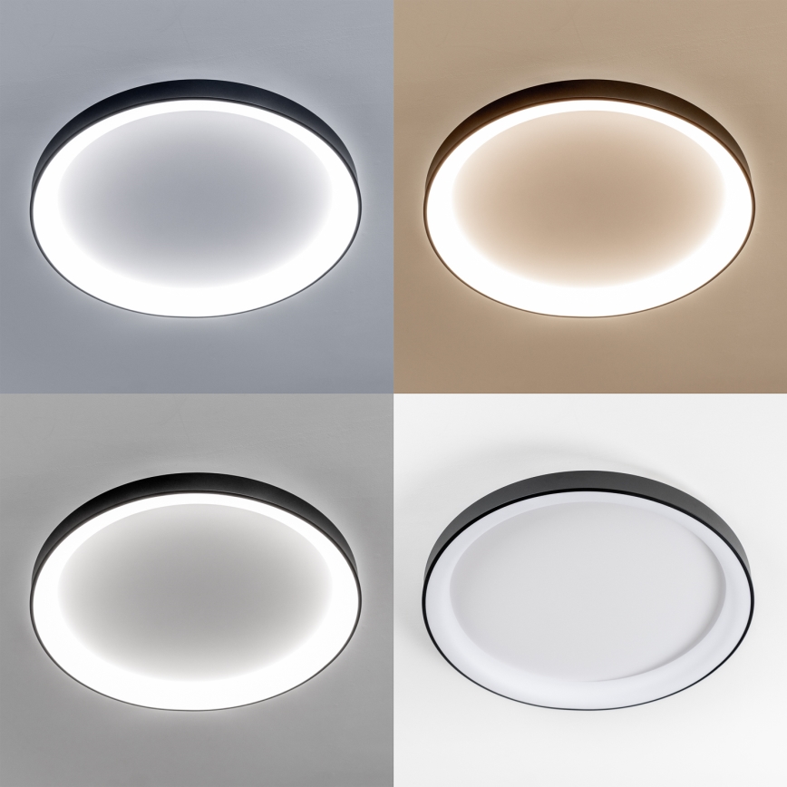 Brilagi - Luminaria de techo LED regulable FALCON II LED/108W/230V 3000-6500K diámetro 80 cm negra + mando a distancia