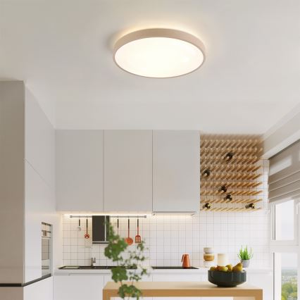 Brilagi - Luminaria de techo LED regulable GLASS POOL DOUBLE LED/48W/230V 3000-6000K 40 cm beige + mando a distancia