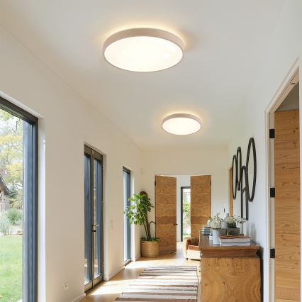 Brilagi - Luminaria de techo LED regulable GLASS POOL DOUBLE LED/48W/230V 3000-6000K 40 cm beige + mando a distancia