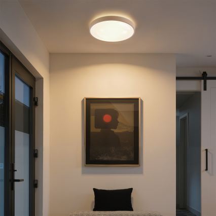 Brilagi - Luminaria de techo LED regulable GLASS POOL DOUBLE LED/48W/230V 3000-6000K 40 cm beige + mando a distancia