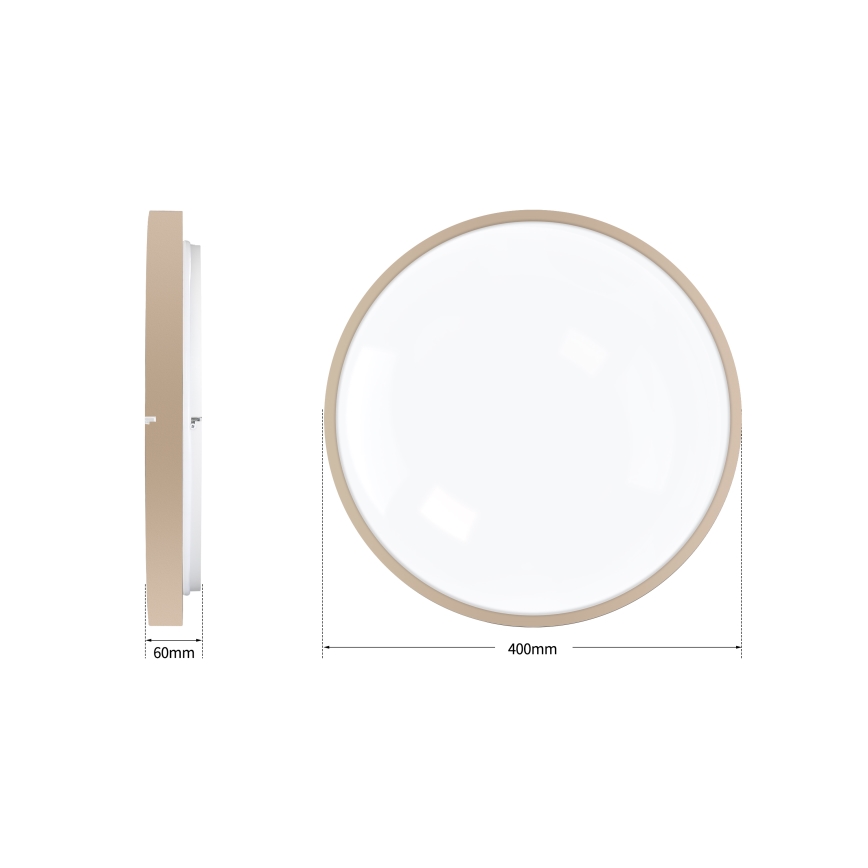 Brilagi - Luminaria de techo LED regulable GLASS POOL DOUBLE LED/48W/230V 3000-6000K 40 cm beige + mando a distancia