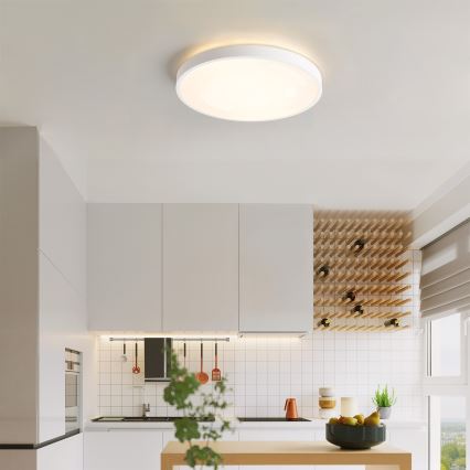 Brilagi - Luminaria de techo LED regulable GLASS POOL DOUBLE LED/48W/230V 3000-6000K 40 cm blanca + mando a distancia