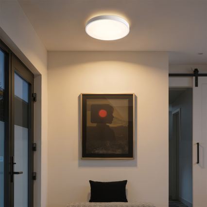 Brilagi - Luminaria de techo LED regulable GLASS POOL DOUBLE LED/48W/230V 3000-6000K 40 cm blanca + mando a distancia