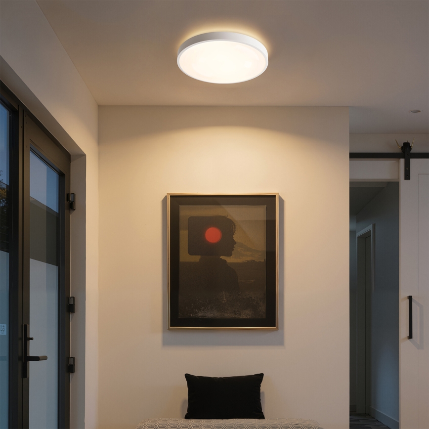 Brilagi - Luminaria de techo LED regulable GLASS POOL DOUBLE LED/48W/230V 3000-6000K 40 cm blanca + mando a distancia