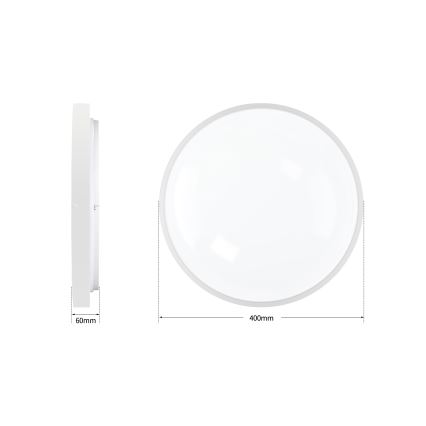 Brilagi - Luminaria de techo LED regulable GLASS POOL DOUBLE LED/48W/230V 3000-6000K 40 cm blanca + mando a distancia