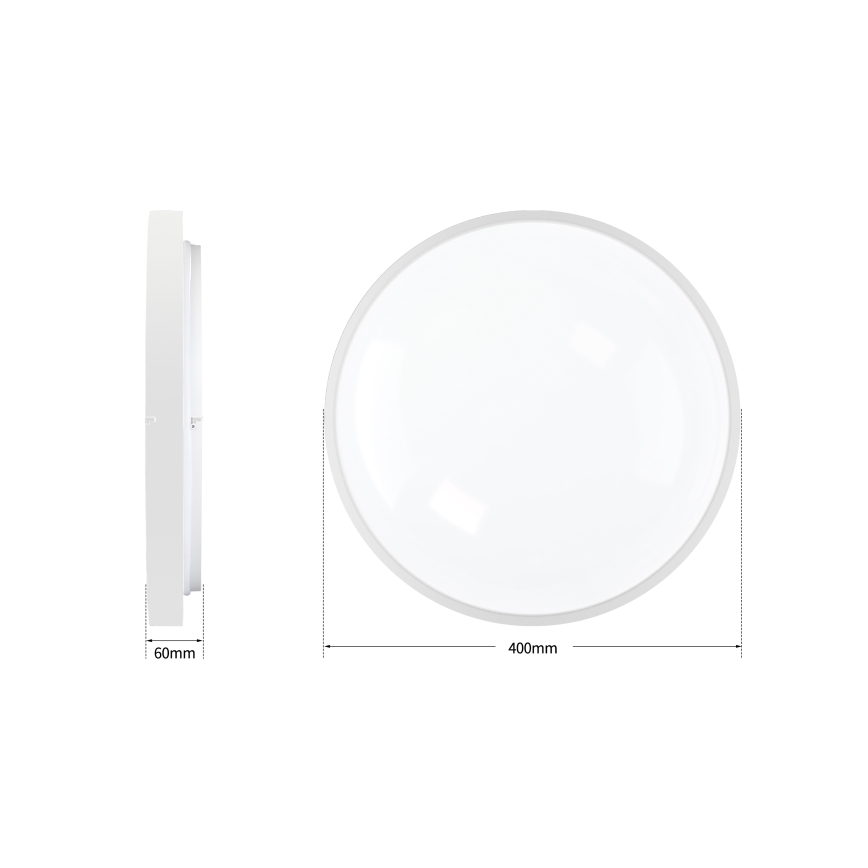 Brilagi - Luminaria de techo LED regulable GLASS POOL DOUBLE LED/48W/230V 3000-6000K 40 cm blanca + mando a distancia