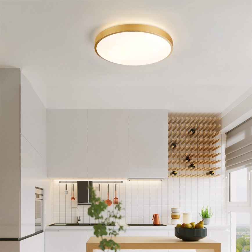 Brilagi - Lámpara de techo LED regulable GLASS POOL DOUBLE LED/48W/230V 3000-6000K 40 cm dorada + mando a distancia