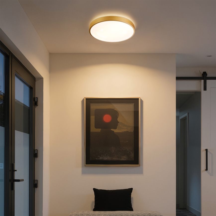 Brilagi - Lámpara de techo LED regulable GLASS POOL DOUBLE LED/48W/230V 3000-6000K 40 cm dorada + mando a distancia