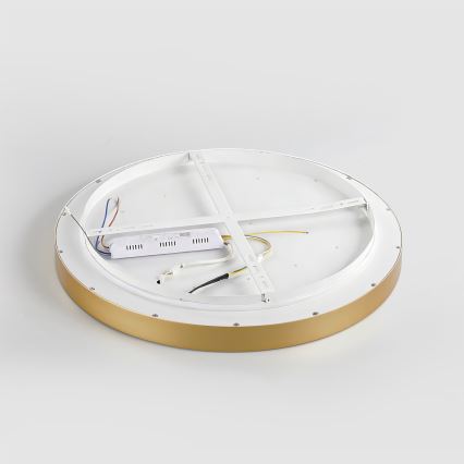 Brilagi - Lámpara de techo LED regulable GLASS POOL DOUBLE LED/48W/230V 3000-6000K 40 cm dorada + mando a distancia