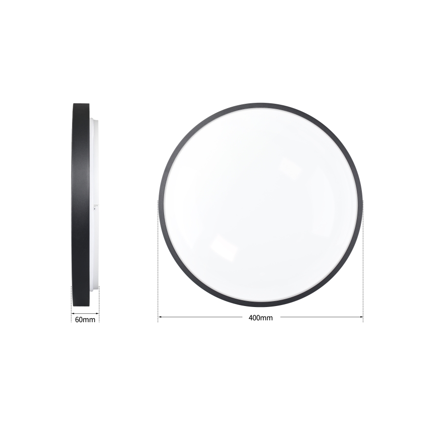 Brilagi - Luminaria de techo LED regulable GLASS POOL DOUBLE LED/48W/230V 3000-6000K 40 cm negra + mando a distancia