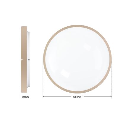 Brilagi - Luminaria de techo LED regulable GLASS POOL DOUBLE LED/60W/230V 3000-6000K 50 cm beige + control remoto