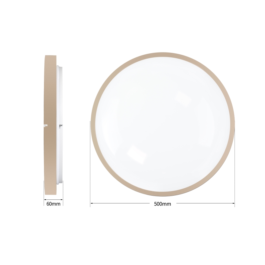 Brilagi - Luminaria de techo LED regulable GLASS POOL DOUBLE LED/60W/230V 3000-6000K 50 cm beige + control remoto